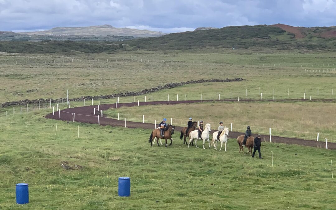 Reiðnámskeið í Miðengi fyrir börn og unglinga.